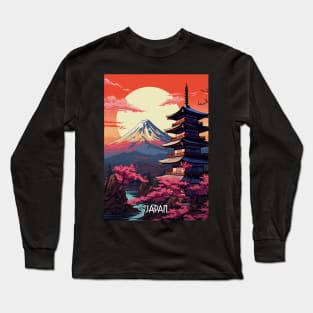 Japan Fuji Art Long Sleeve T-Shirt